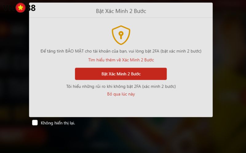 Hướng dẫn bật xác minh bước sau đăng ký